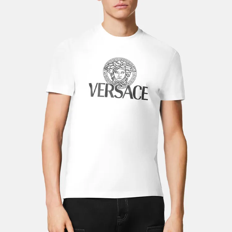 VERSACE Medusa Head Printed Crewneck T Shirt-1