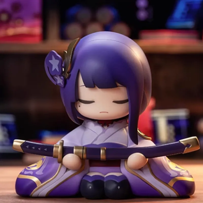 GenShin Raiden Shogun Grand Portrait Of The Enshrined God Of The Right Body Chibi Figures-1