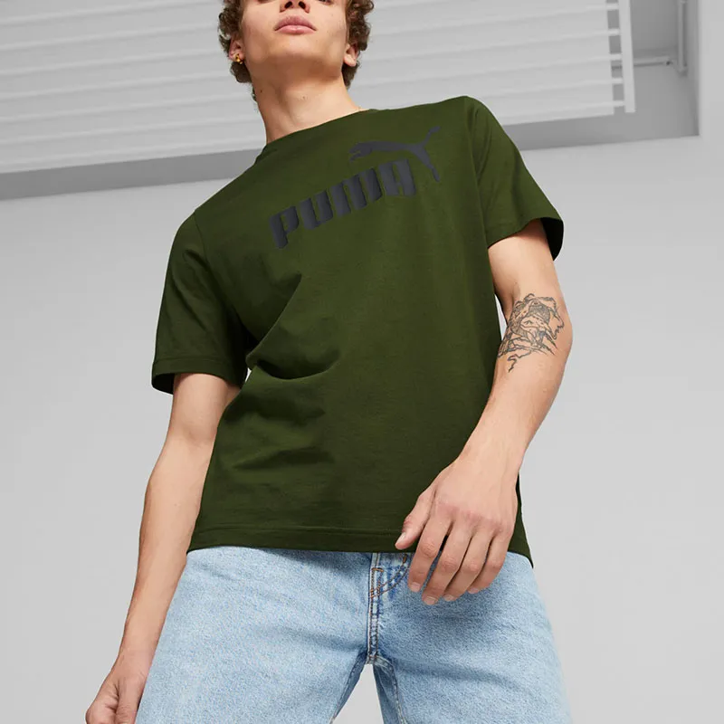 PUMA T-Shirts Men Olive Green-2