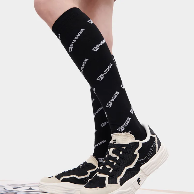 FILA FUSION Knee High Socks Women's 1 Pack Black-3