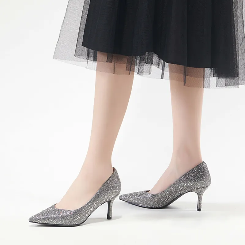 PT'SON Slim Heel High Heels 7cm Women's-2