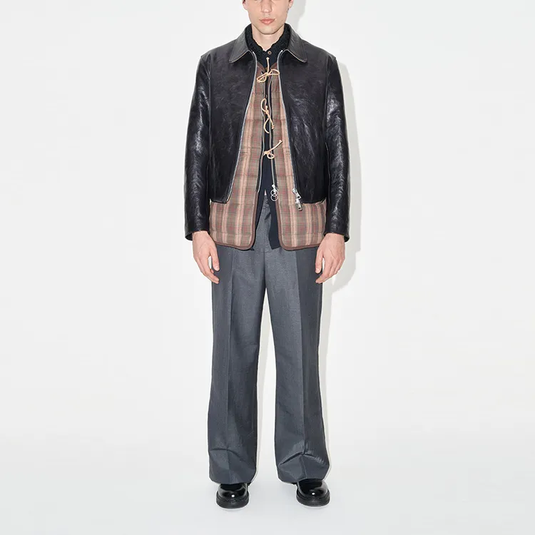 OUR LEGACY Mini Leather Zipped Jacket-4