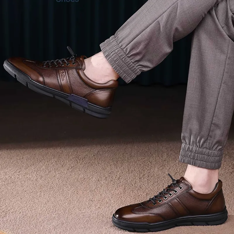 GOLDLION Men's Casual Shoes Men's Brown-5
