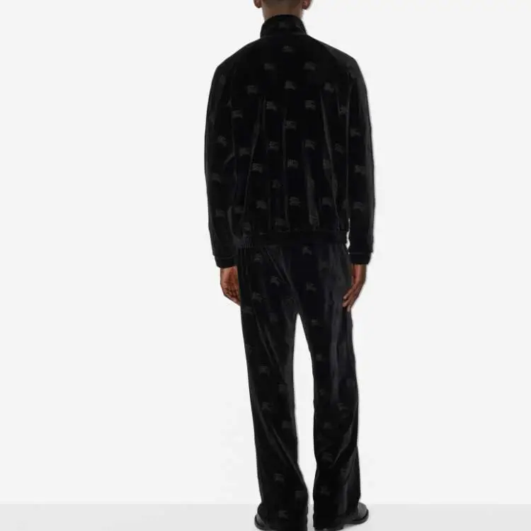 Burberry Ekd Velvet Finished High Neck Zipped Sweatshirt-2