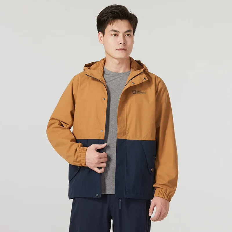 Jack Wolfskin Outdoor Hiking Waterproof, Windproof, And Breathable Windbreaker Jacket Men's-9