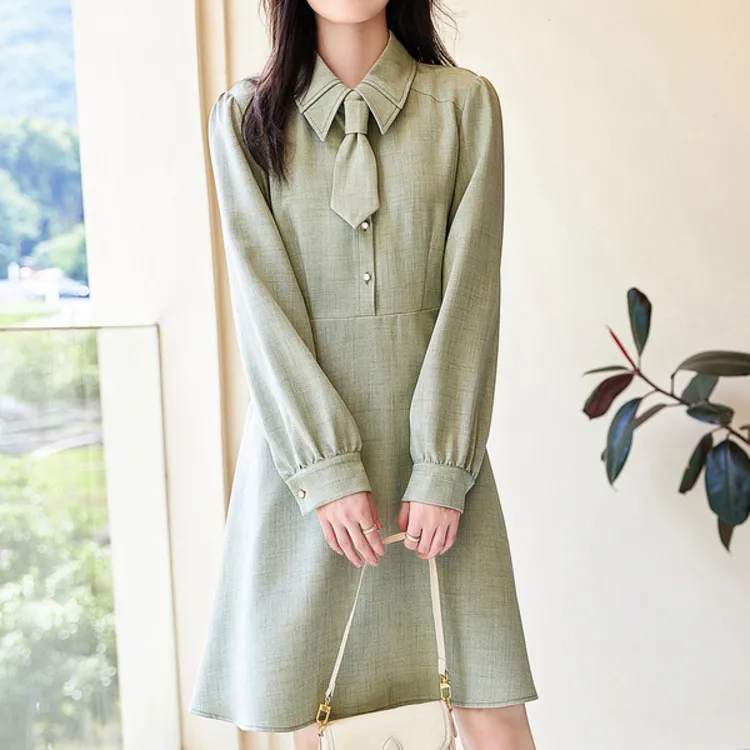 Dme Long Sleeved Dresses Women's Green-1