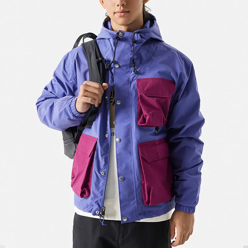 THE NORTH FACE City Outdoor Collection Outdoor Hiking Waterproof And Windproof Windbreaker Jacket Men's Purple-1