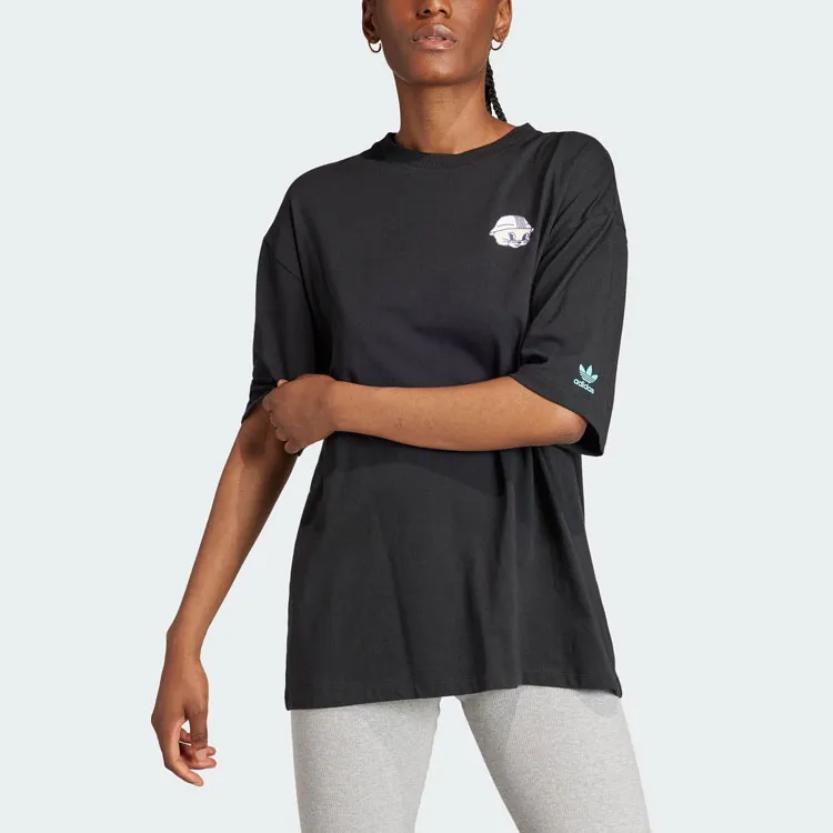 Adidas Originals Raglan Sleeve T Shirt Women's Black-1
