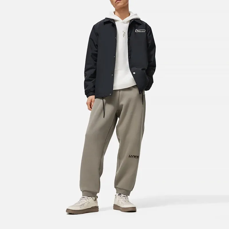 LINING Sports Fashion Collection Knitted Sweatpants Men Brown Rock Brown-2