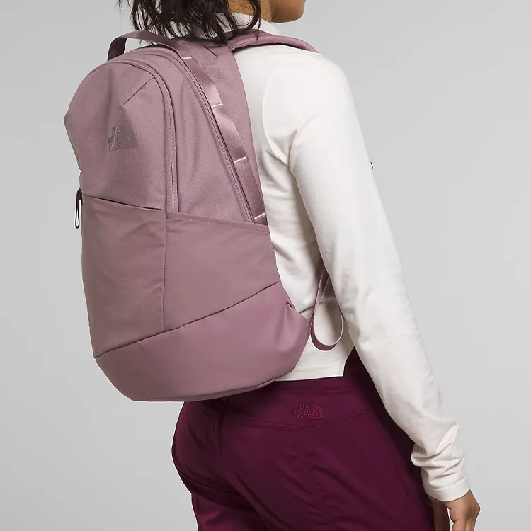 THE NORTH FACE Recycled Polyester Backpack Women's Light Yellow Umber/Light Heather/Gardenia White-4