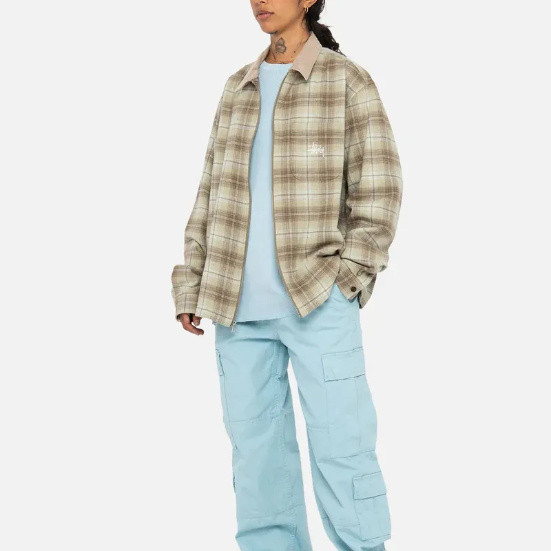 Stussy Frank Plaid Zip Shirt-8