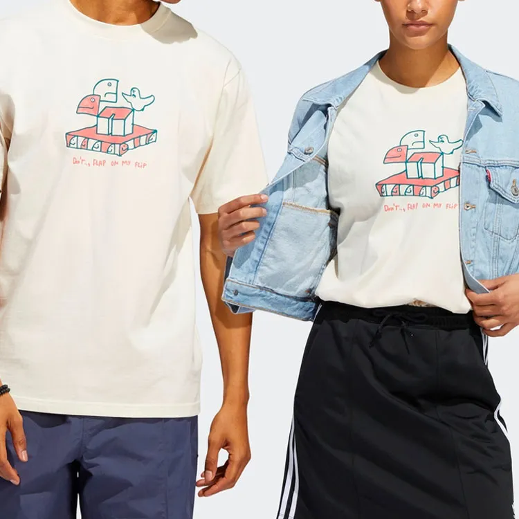 Adidas Originals Set in Sleeve T Shirt Unisex Gray White-3
