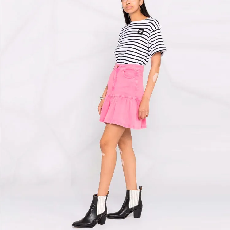 See By Chloe Denim Short Skirts Women's Pink-3
