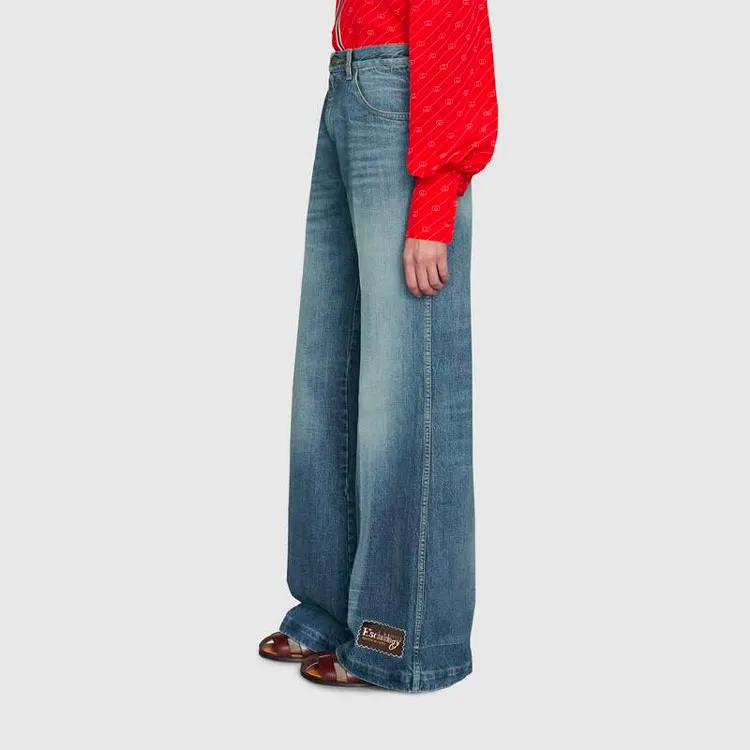 GUCCI Jeans Men Blue-5