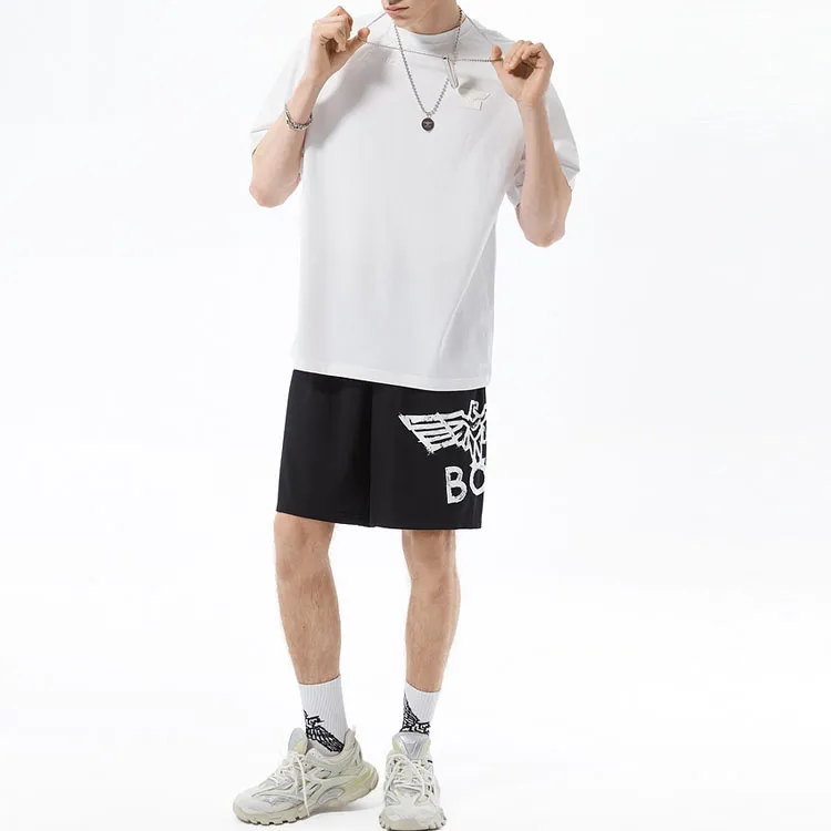 Boy London Casual Shorts Men Black White-2