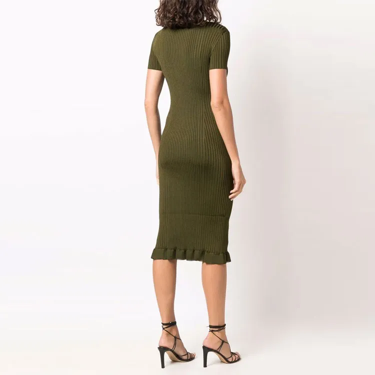 Givenchy Short-Sleeved Dresses Women's Green-2