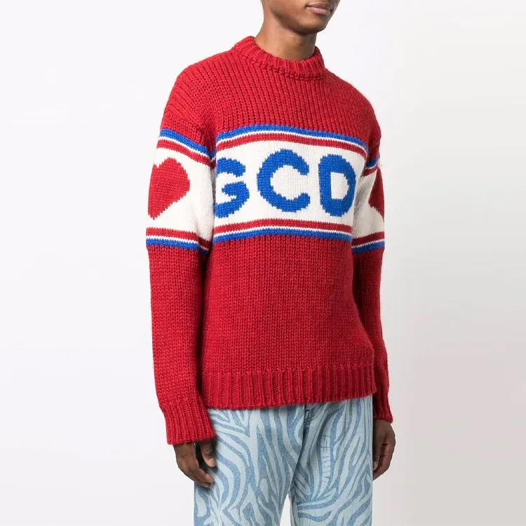 GCDS Cashmere Sweaters Men Red-2