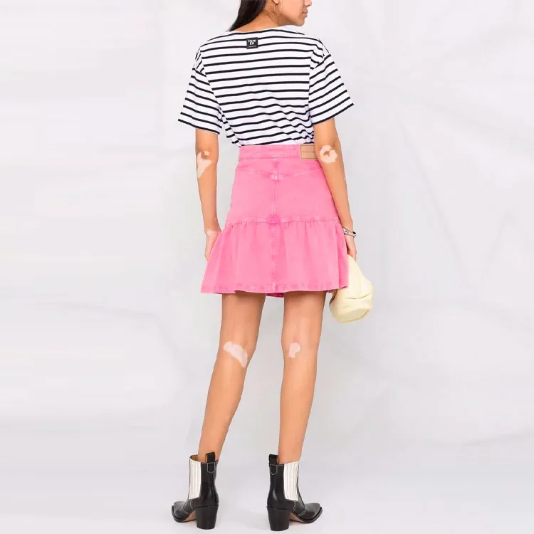 See By Chloe Denim Short Skirts Women's Pink-4
