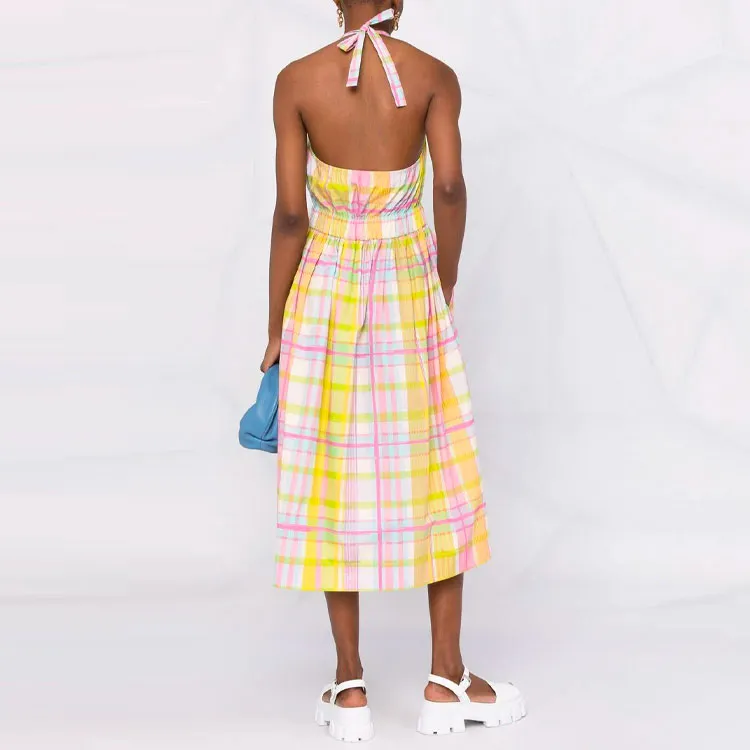 MOSCHINO Sleeveless Dresses Women's Yellow-2
