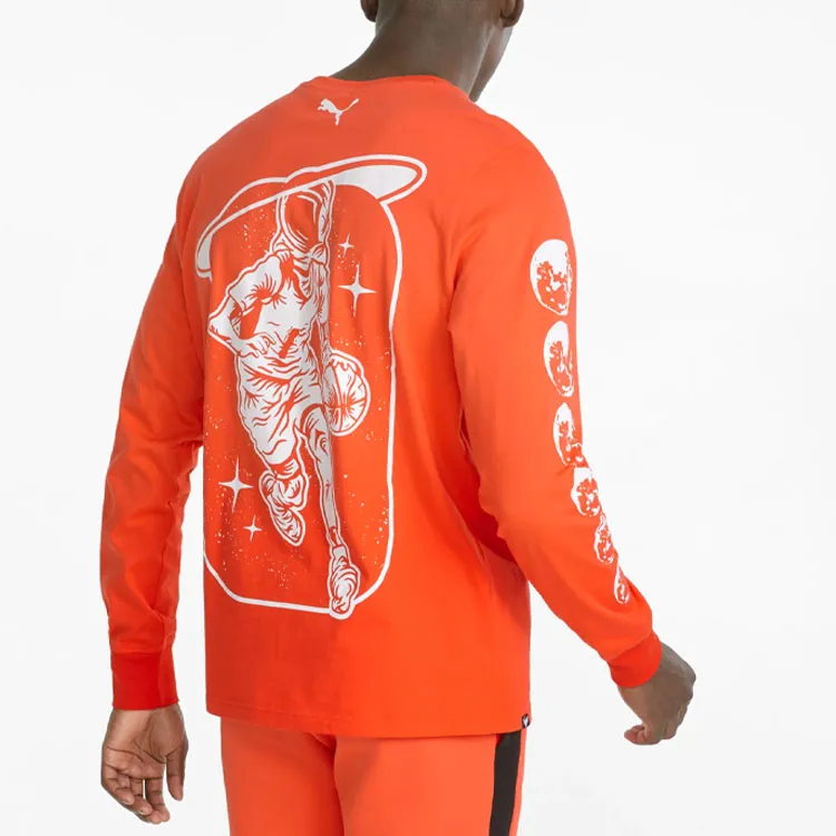 PUMA Bias Cut T-Shirts Men Orange-4