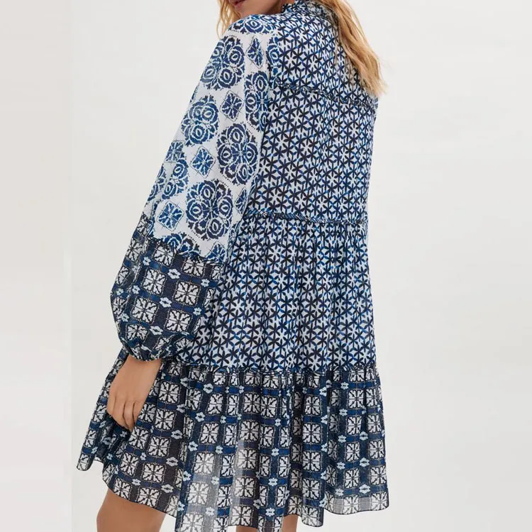 Maje Long-Sleeved Dresses Women's Blue-3
