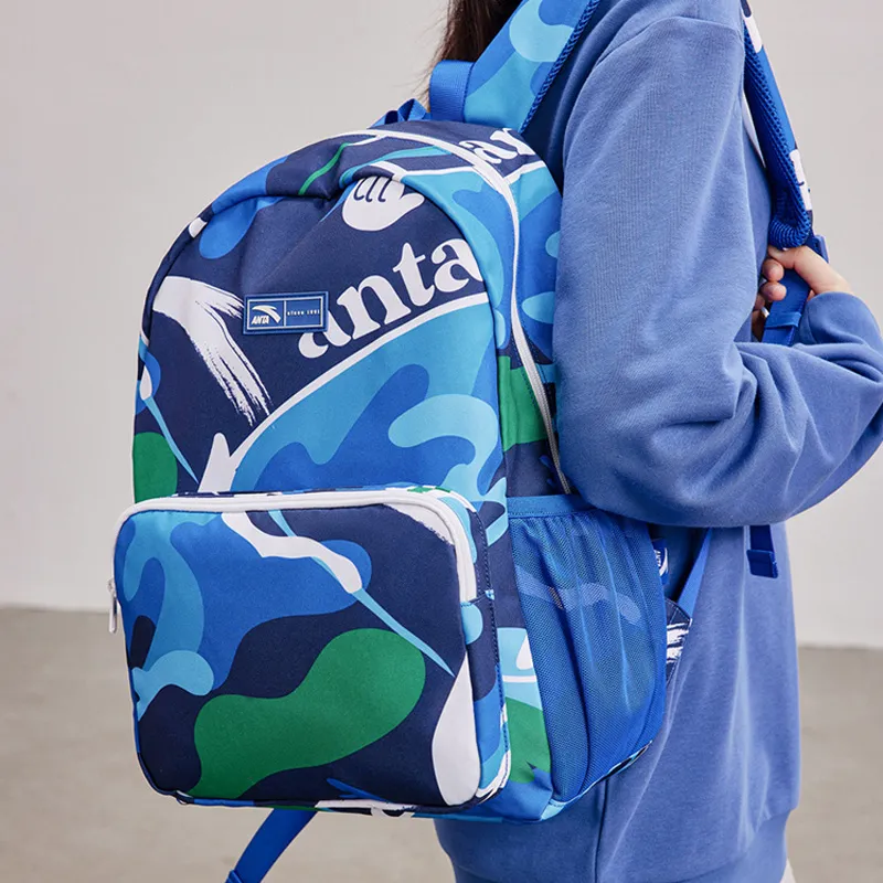 Anta Life Collection PU Double Coated Laptop Backpack Regular Unisex Dazzling Blue-4