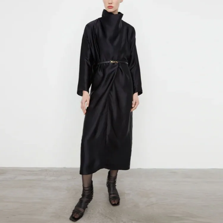 TOTEME Long-Sleeved Dresses Women's Black-1