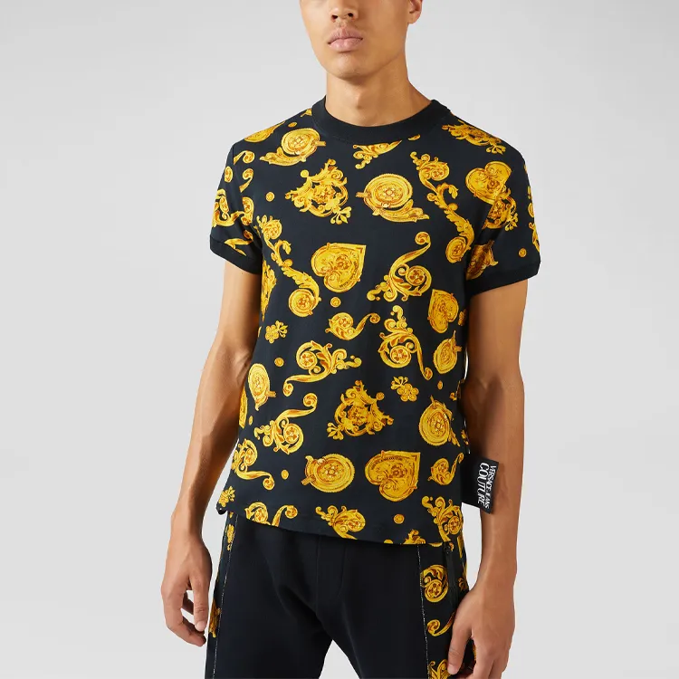 VERSACE JEANS COUTURE SS20 Straight T Shirt Men's Black-2