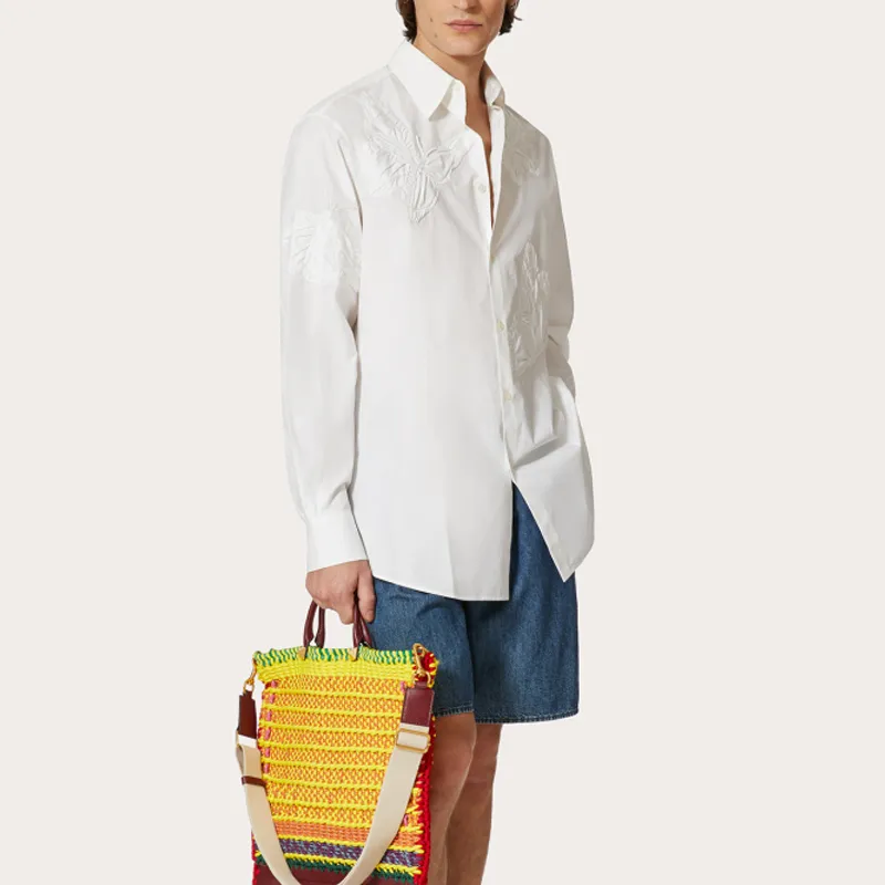 Valentino Butterfly Embroidered Poplin Shirt-2