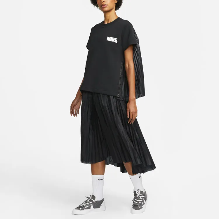 Sacai X Nike Casual Long Skirts Women's Black-4
