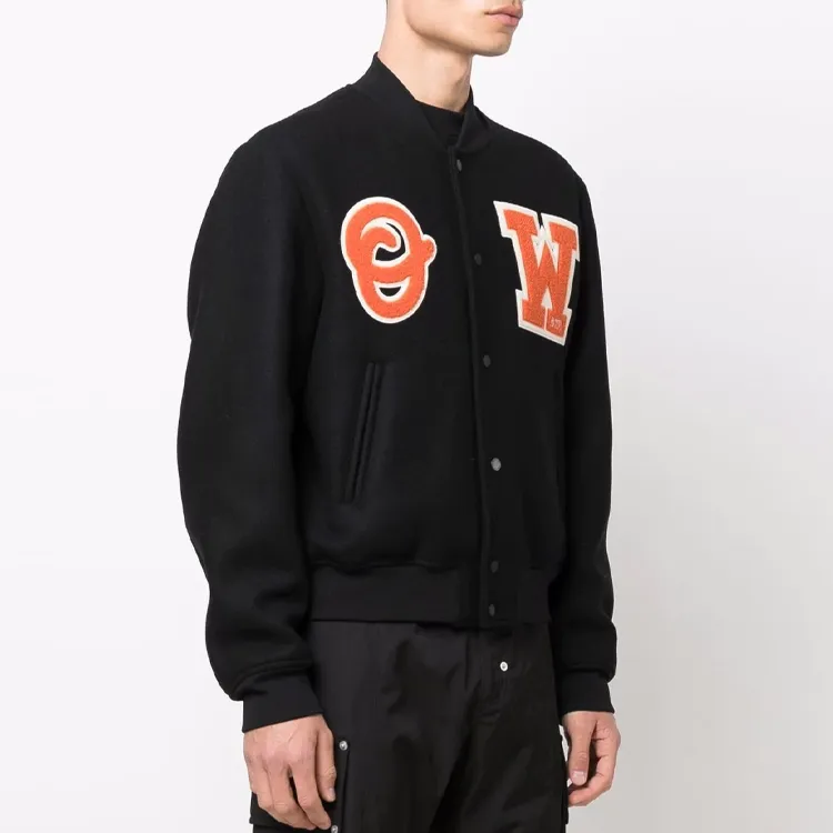 OFF WHITE SS22 Baseball Jerseys Men Black-4