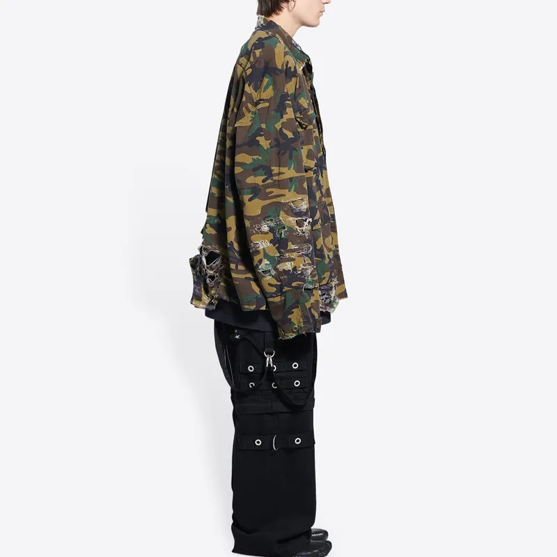 Balenciaga SS22 Jackets Coats Loose Fit Style Men's Green-3