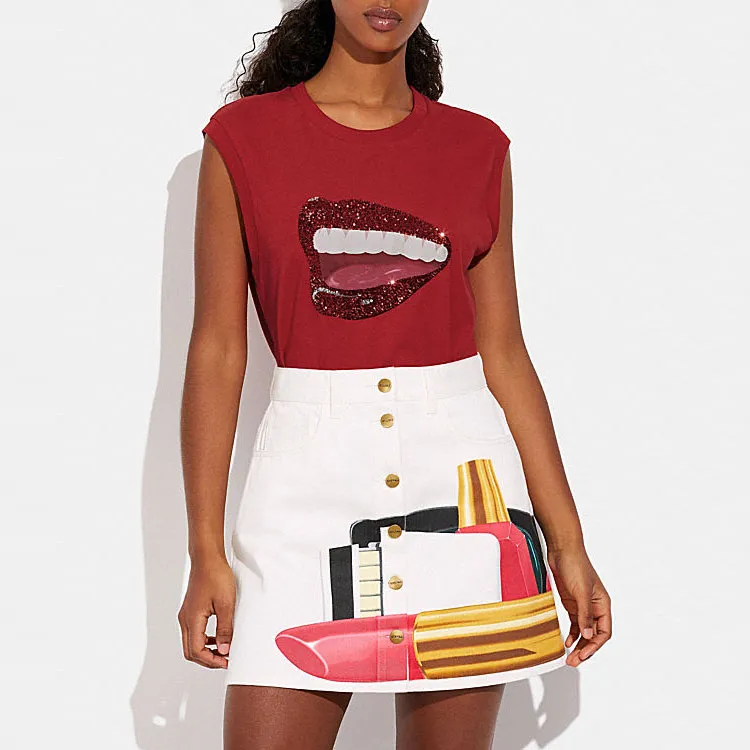 COACH T Shirts Women's Red-1
