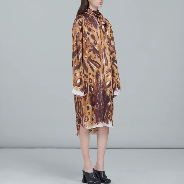 MARNI Long-Sleeved Dresses Women's Brown-3