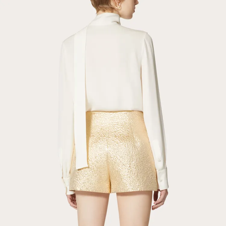 Valentino Pussy Bow Long Sleeved Shirt-2