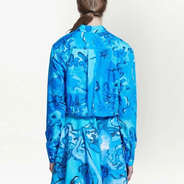 MARNI Abstract Floral Printed Ruched Shirt-1