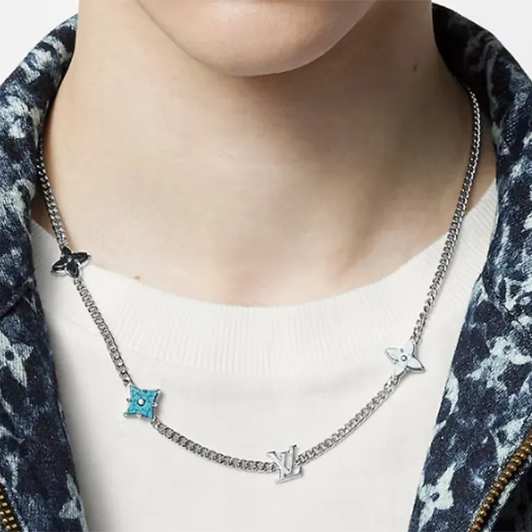 LOUIS VUITTON Monogram Sunrise Necklace-4