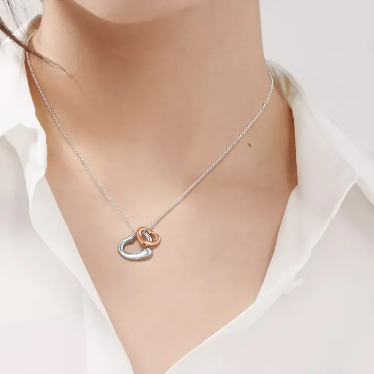 TIFFANY & CO. Elsa Peretti® 18K Rose Gold Necklaces Women's Silver-2