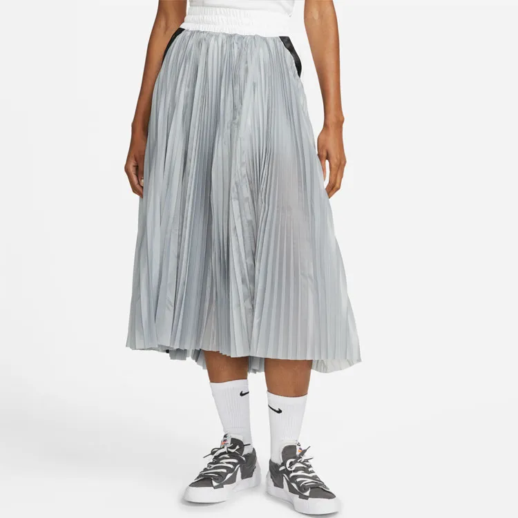 Sacai X Nike Casual Long Skirts Women's Gray-3