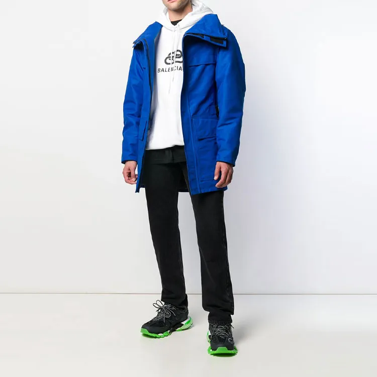 Balenciaga Parka Coats Men Blue-1