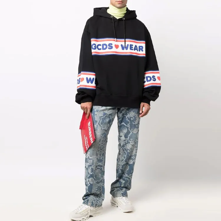 GCDS Logo Tape Printed Hoodie-1