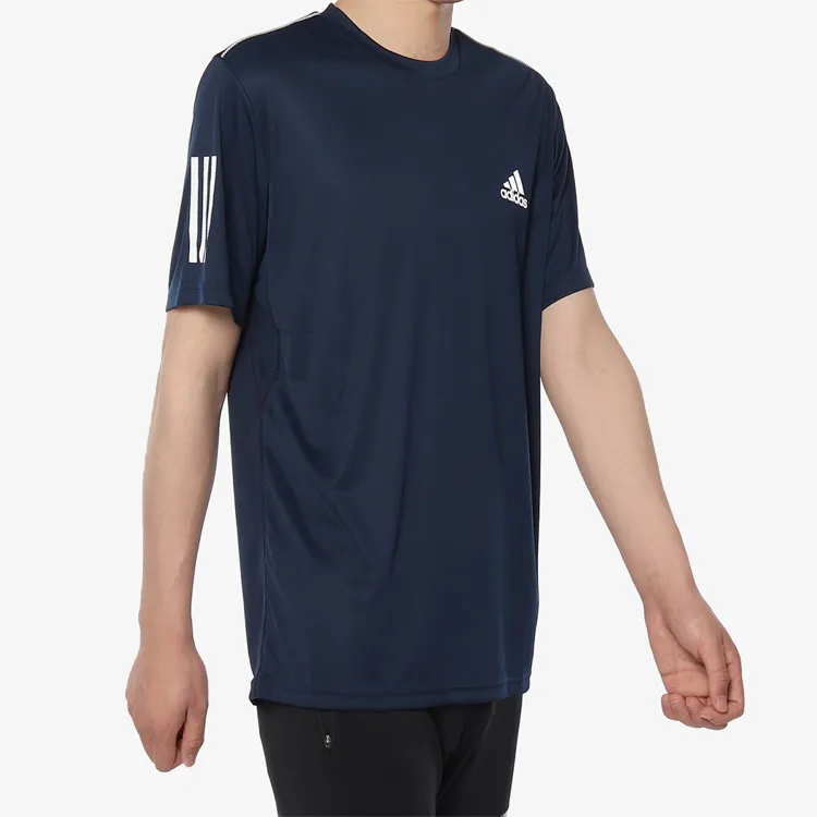 Adidas Set in Sleeve T Shirt Men's Navy Blue-5