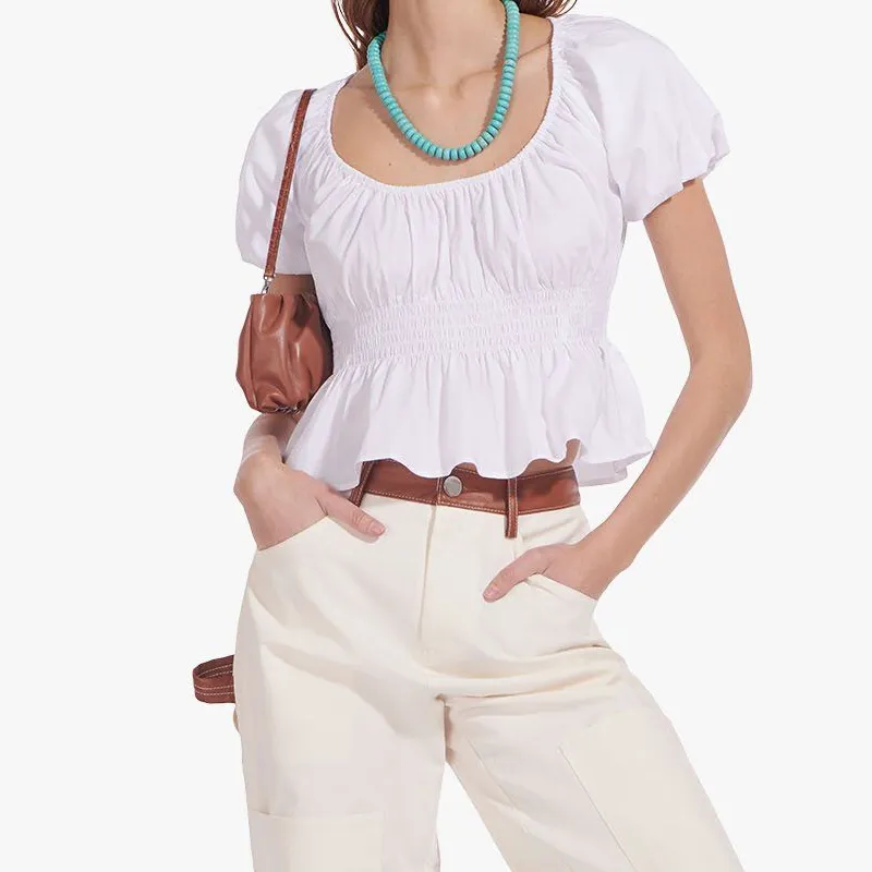 Staud Leather Clutch Small Size Women's Tan-4