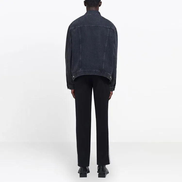 Balenciaga Denim Jacket Regular Fit Men's Black-4