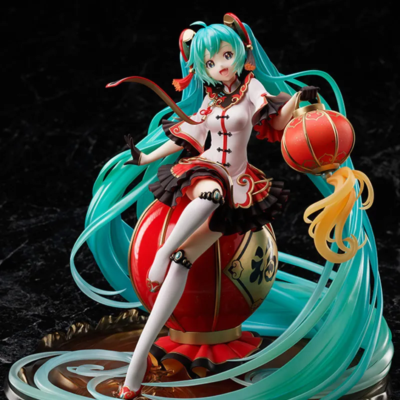 FURYU Hatsune Miku Vocaloid 2021 Spring Festival Ver. 24.5cm With Base Bonus Gifts-2
