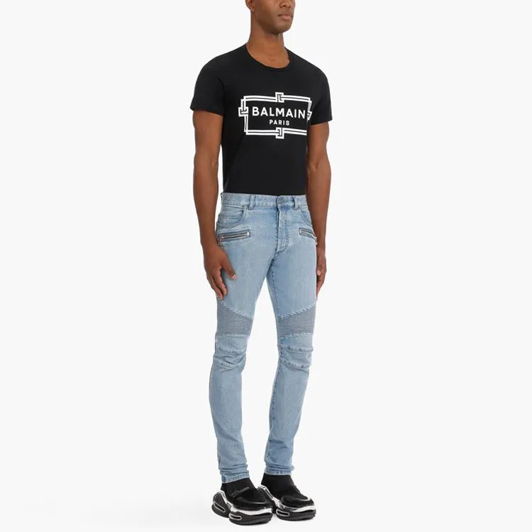 BALMAIN Jeans Men Blue-4