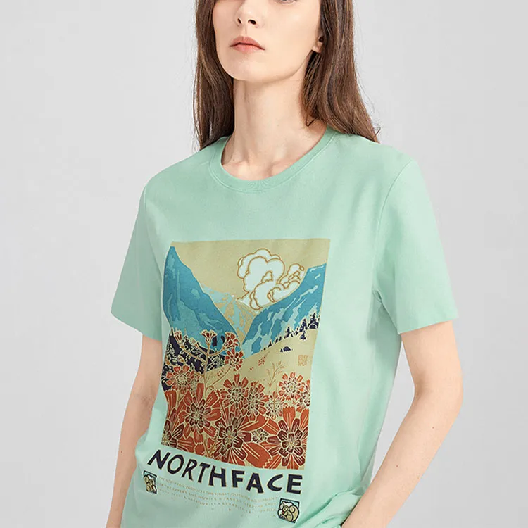 THE NORTH FACE Set in Sleeve T Shirt Women's Green-4