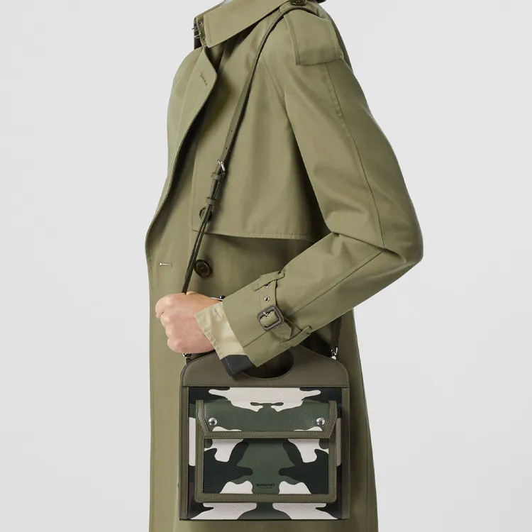 Burberry Pocket Bag Canvas Tote Bag Shopping Bag Shoulder Bag Crossbody Bag Handbag Mini Women's Camouflage-7