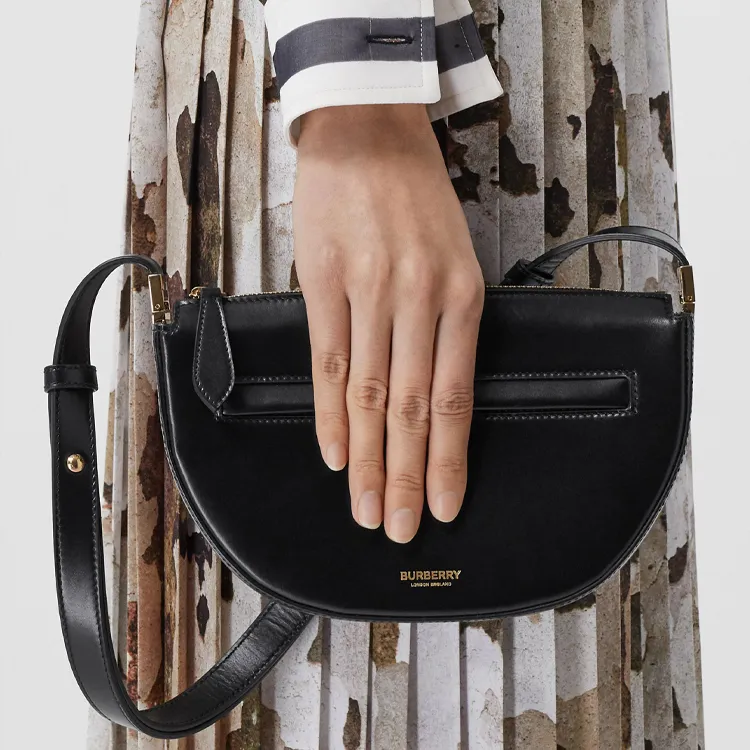 Burberry Olympia Calfskin Shoulder Bag Crossbody Bag Handbag Mini Women's Black-8