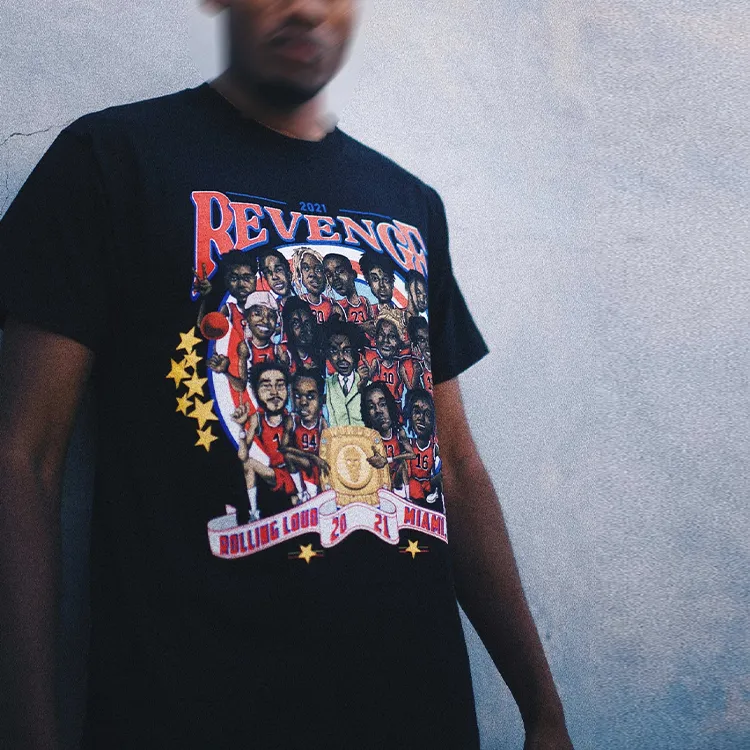 Revenge T Shirts Men Black-2